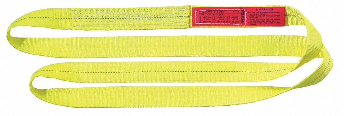 WEB SLING, TYPE 5, POLYESTER, 1 PLY, 2 FT SLING L, 1 IN SLING W
