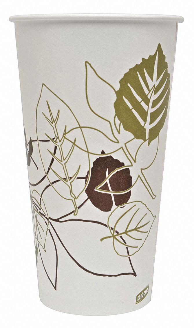 32 oz Paper Disposable Cold Cup, White, 600 PK - Grainger