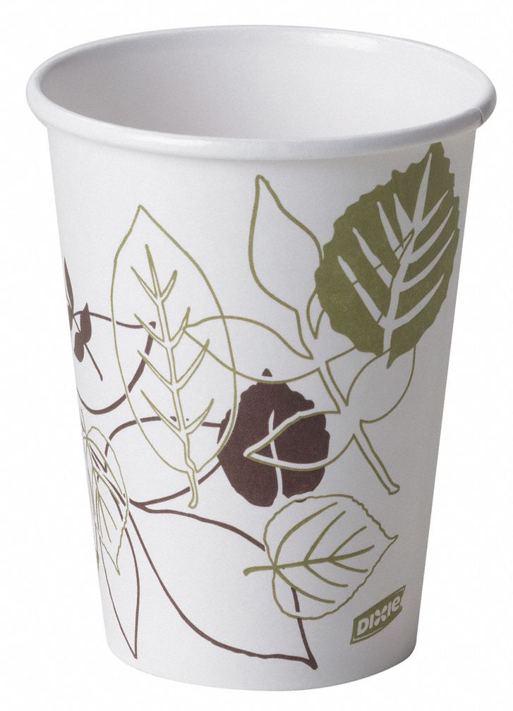 DIXIE 12 Oz Paper Disposable Hot Cup White 1000 PK 38V883 2342PATH 