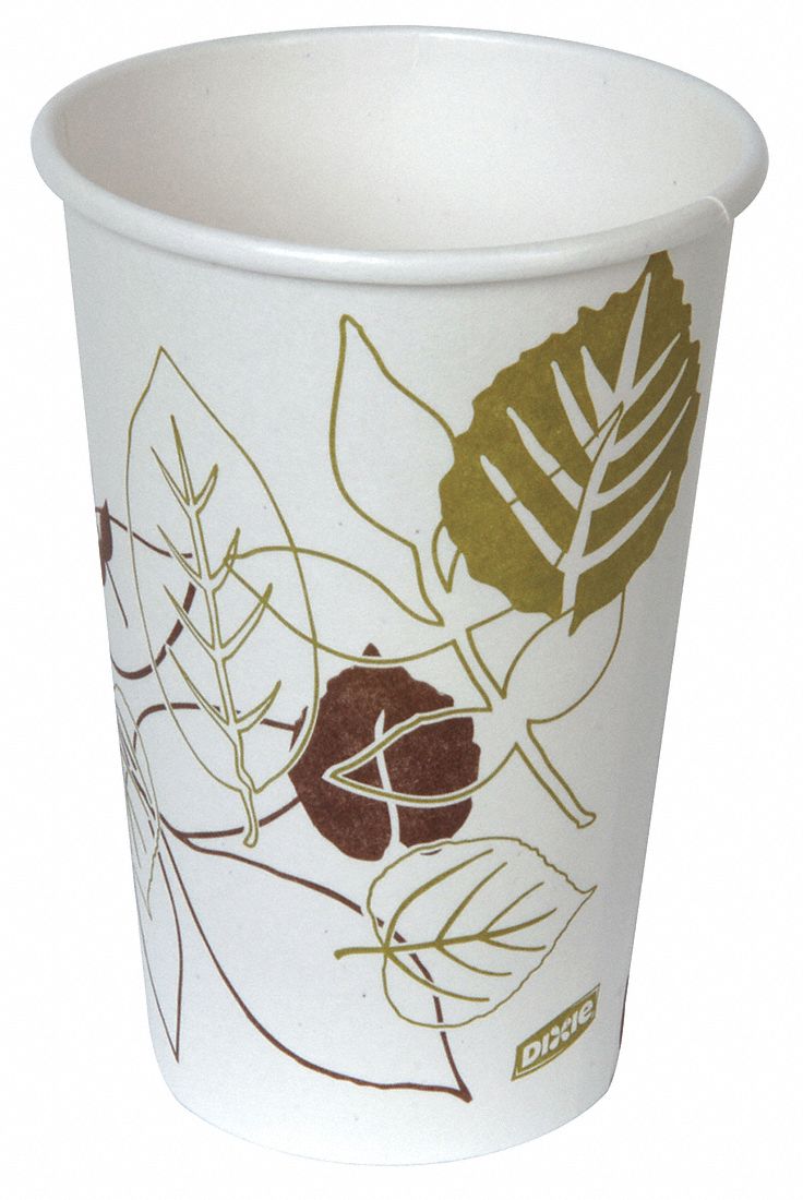 DIXIE, 16 oz Capacity, White, Disposable Hot Cup - 38V885|2346PATH ...