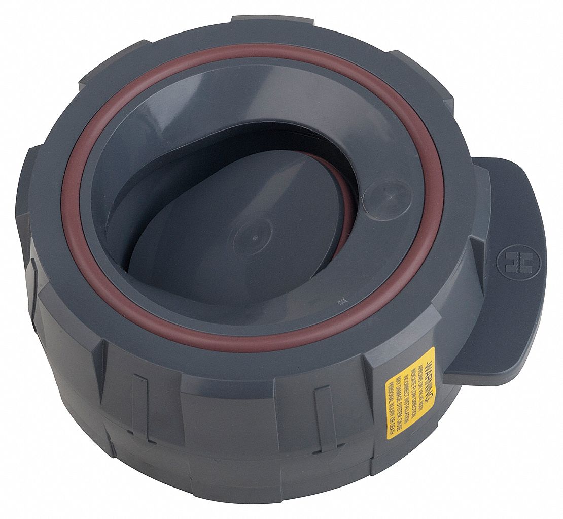 Wafer Check Valve: Swing, Inline Valve Body, 3 in Pipe Size, Wafer, PVC, For Water Media