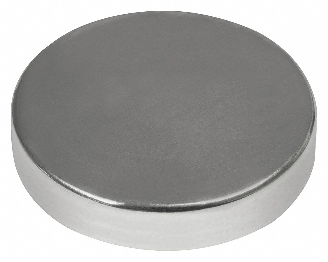 Rare Earth Magnet Material: Neodymium Iron Boron, Sintered, 20.6 lb Max. Pull, 3/4 in Dia