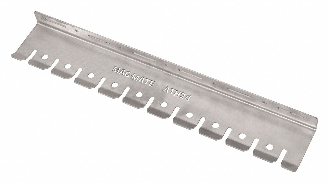 Air Tool Holder Rack: Stainless Steel, 1/4 in or 3/8 in Air Tool Male Couplers