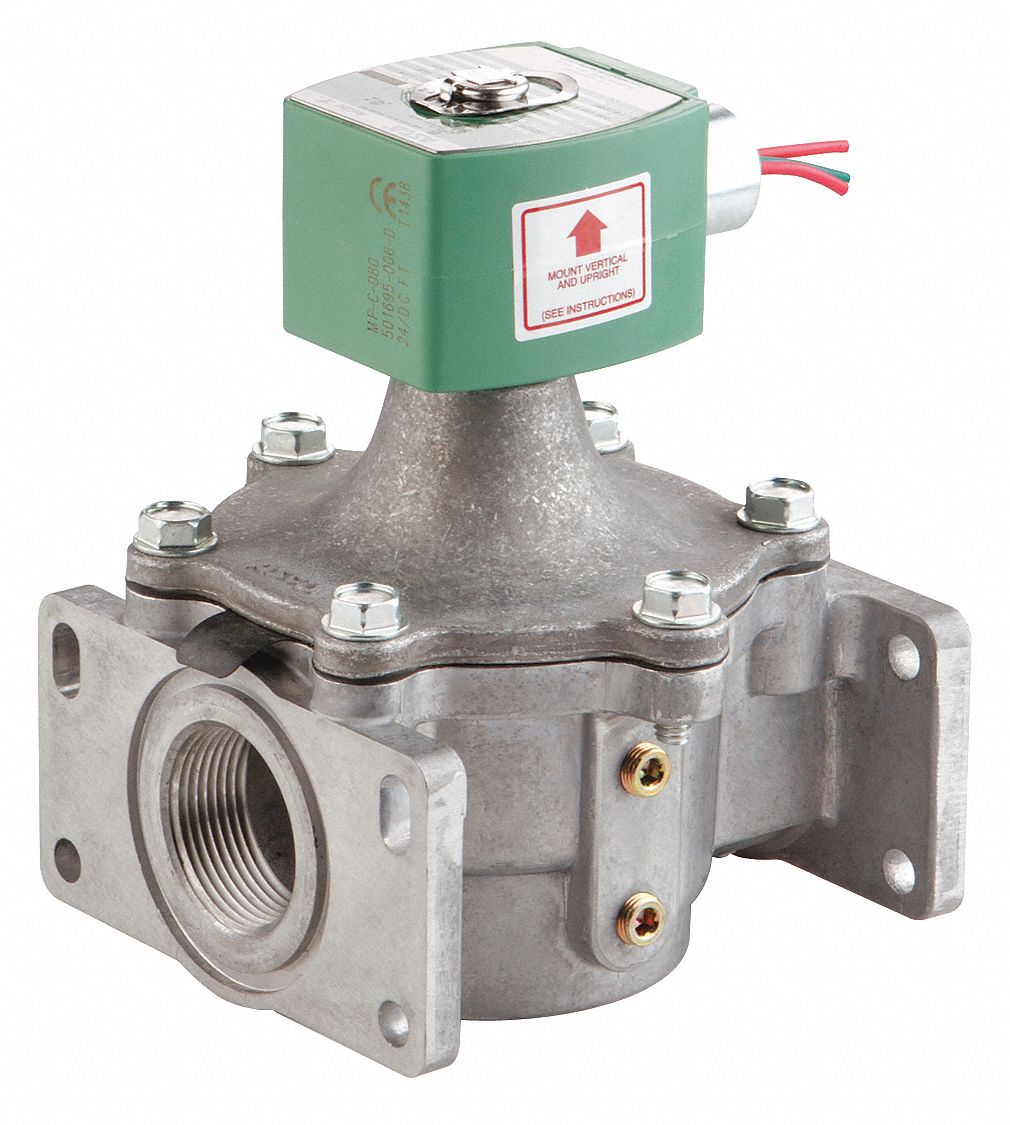 SOLENOID VALVE: 2-WAY, CONFIGURABLE, 2 IN PIPE, 24V DC, WITH JUNCTION BOX, ALUMINUM BODY