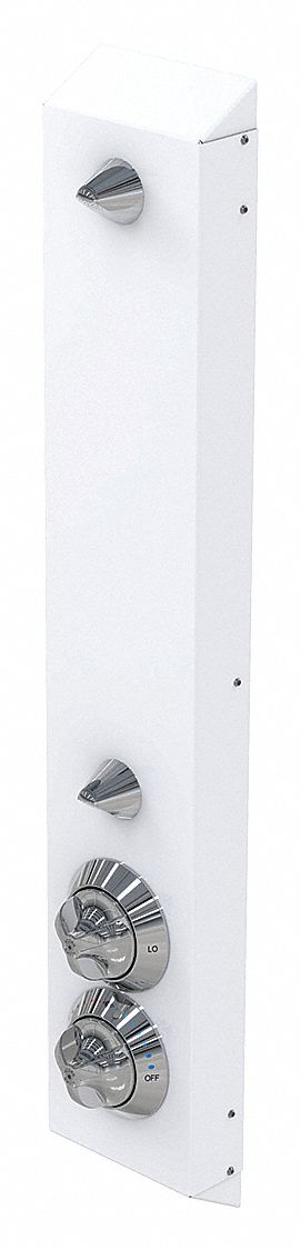 Shower Faucet Panel: WH458, 1.5 gpm Fixed Showerhead Flow Rate, Brass, Ligature-Resistant