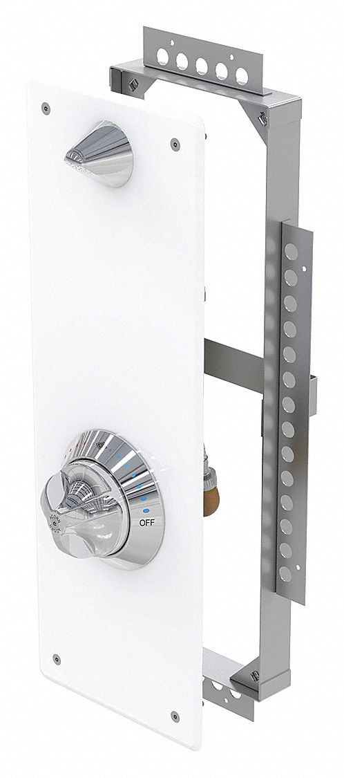 Shower Faucet Panel: WH418, 1.5 gpm Fixed Showerhead Flow Rate, Brass, Ligature-Resistant