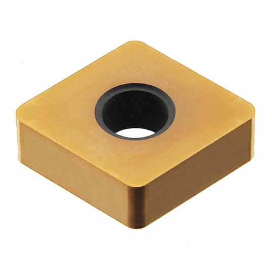 NTK Diamond Turning Insert: CNGA Insert, Neutral, 3/16 in Thick, 1/32 in  Corner Radius, TiN, ZC7