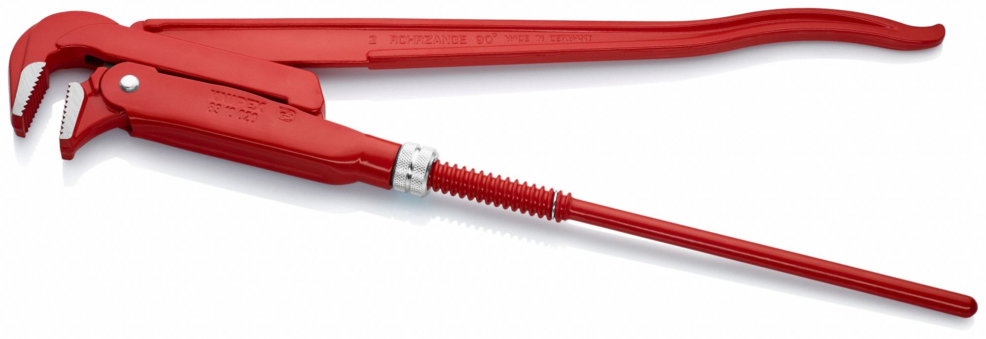 KNIPEX Swedish Pipe Wrench, Alloy Steel, Chrome, Jaw Capacity 2 3/4 in