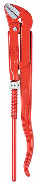 Pipe Wrench: Alloy Steel, 2 3/8 in Jaw Capacity, Serrated, 17 in Overall Lg, I-Beam