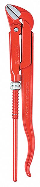 Pipe Wrench: Alloy Steel, 2 3/4 in Jaw Capacity, Serrated, 22 in Overall Lg, I-Beam