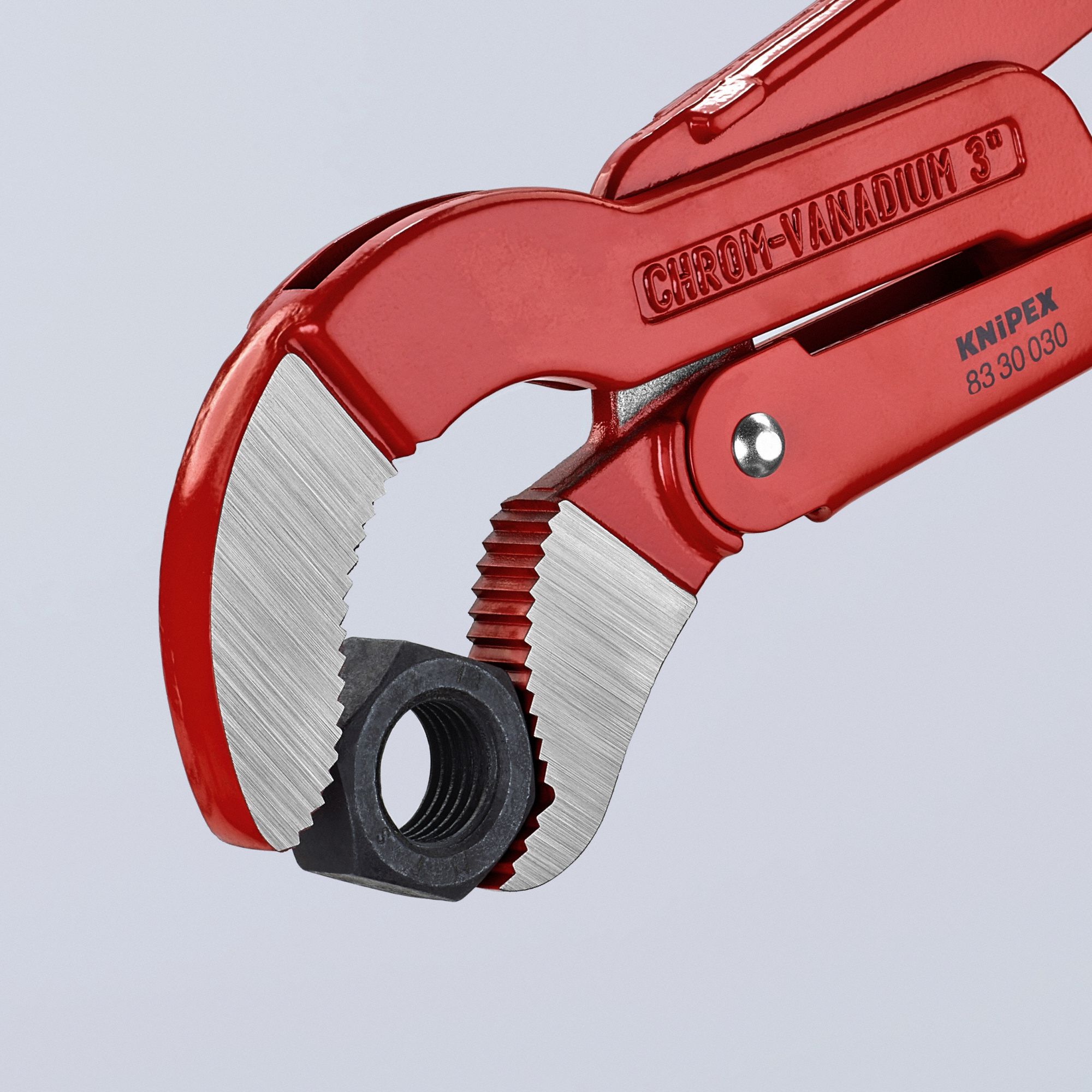 KNIPEX Pipe Wrench Alloy Steel, 4 3/4 in Jaw Capacity, Serrated, 26 in