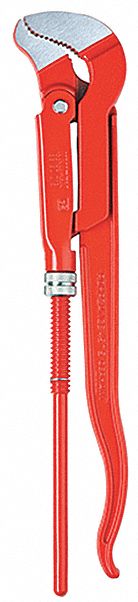 Pipe Wrench: Alloy Steel, 4 3/4 in Jaw Capacity, Serrated, 26 in Overall Lg, I-Beam