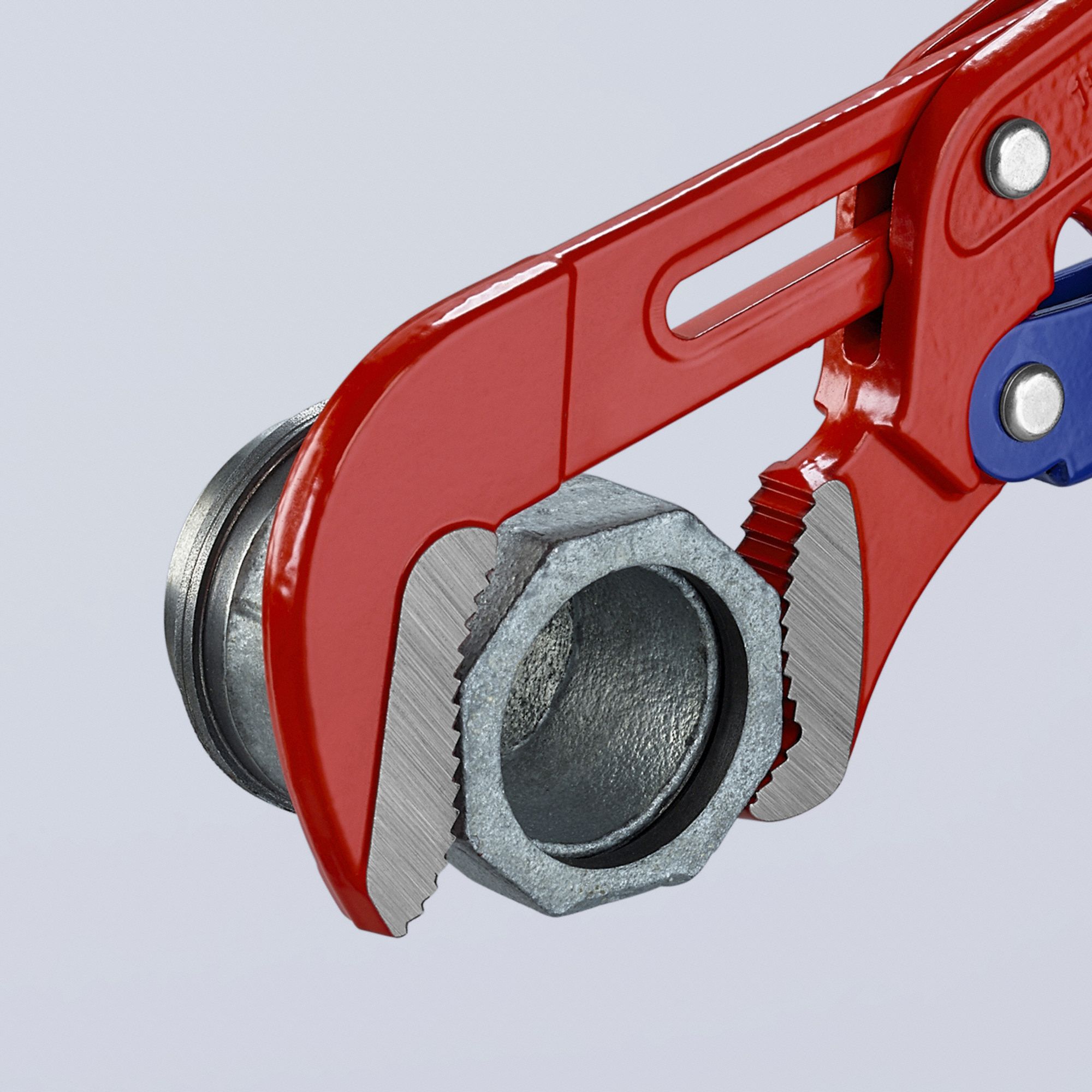 KNIPEX Swedish Pipe Wrench, Alloy Steel, Chrome, Jaw Capacity 2 3/8 in