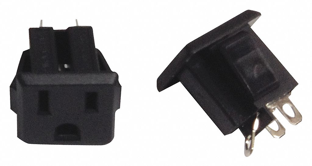 AC OUTPUT SOCKET, 15A, 5/15R, 1 X 11 X 7 IN