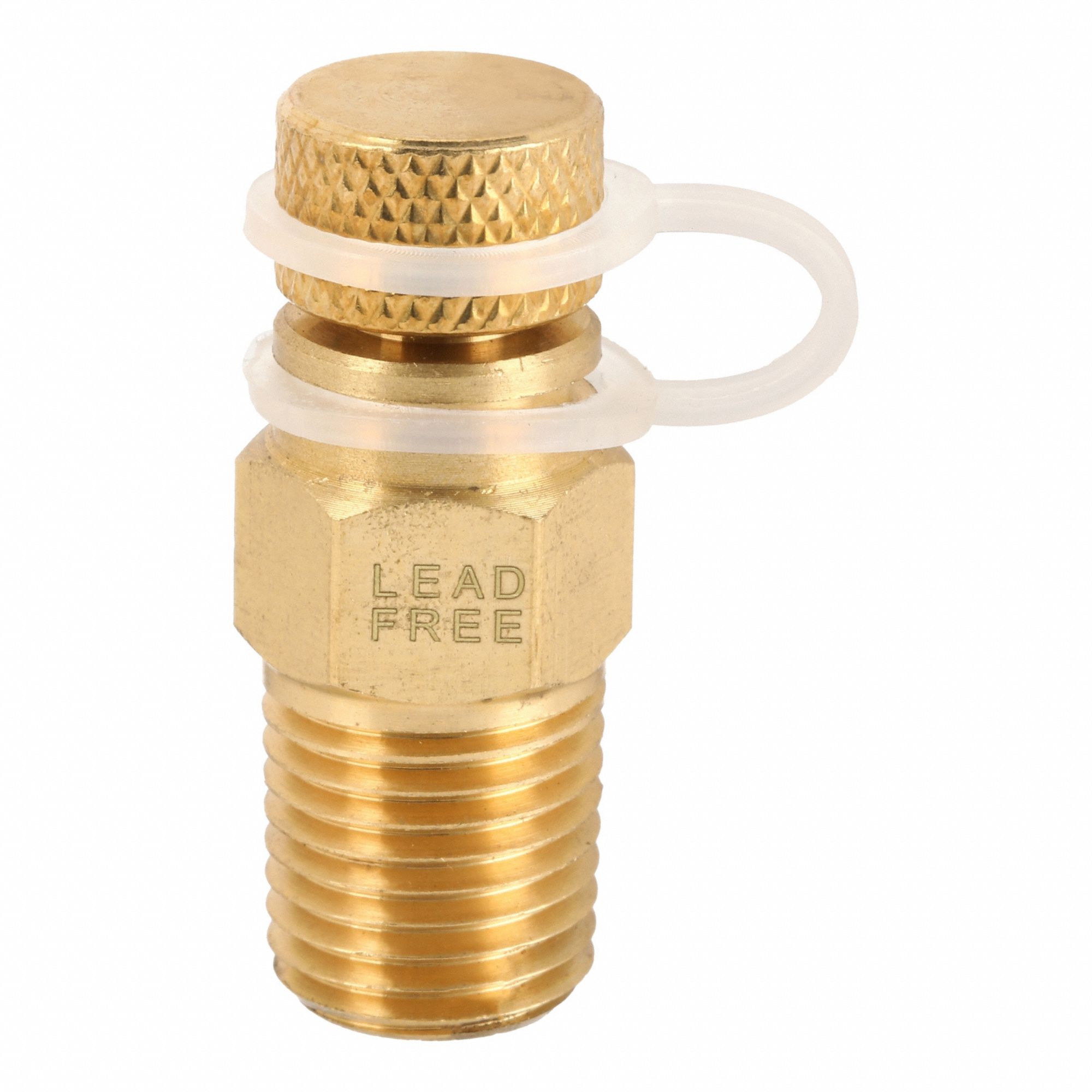 Pressure Test Plug: Lead Free Brass, 1/4 in NPT, 1.4 in Overall Lg