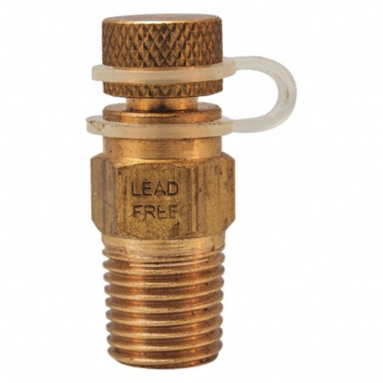WINTERS Pressure Test Plug Lead Free Brass, 1/4 in NPT, 302°F Max Op Temp, 1,000 psi Max