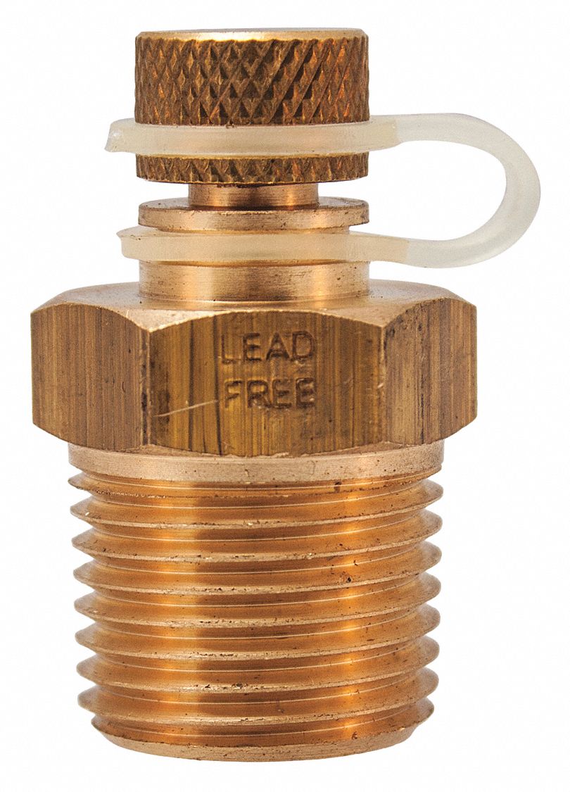 WINTERS, Lead Free Brass, 1/2 in NPT, Pressure Test Plug 38VL15STP002LF Grainger