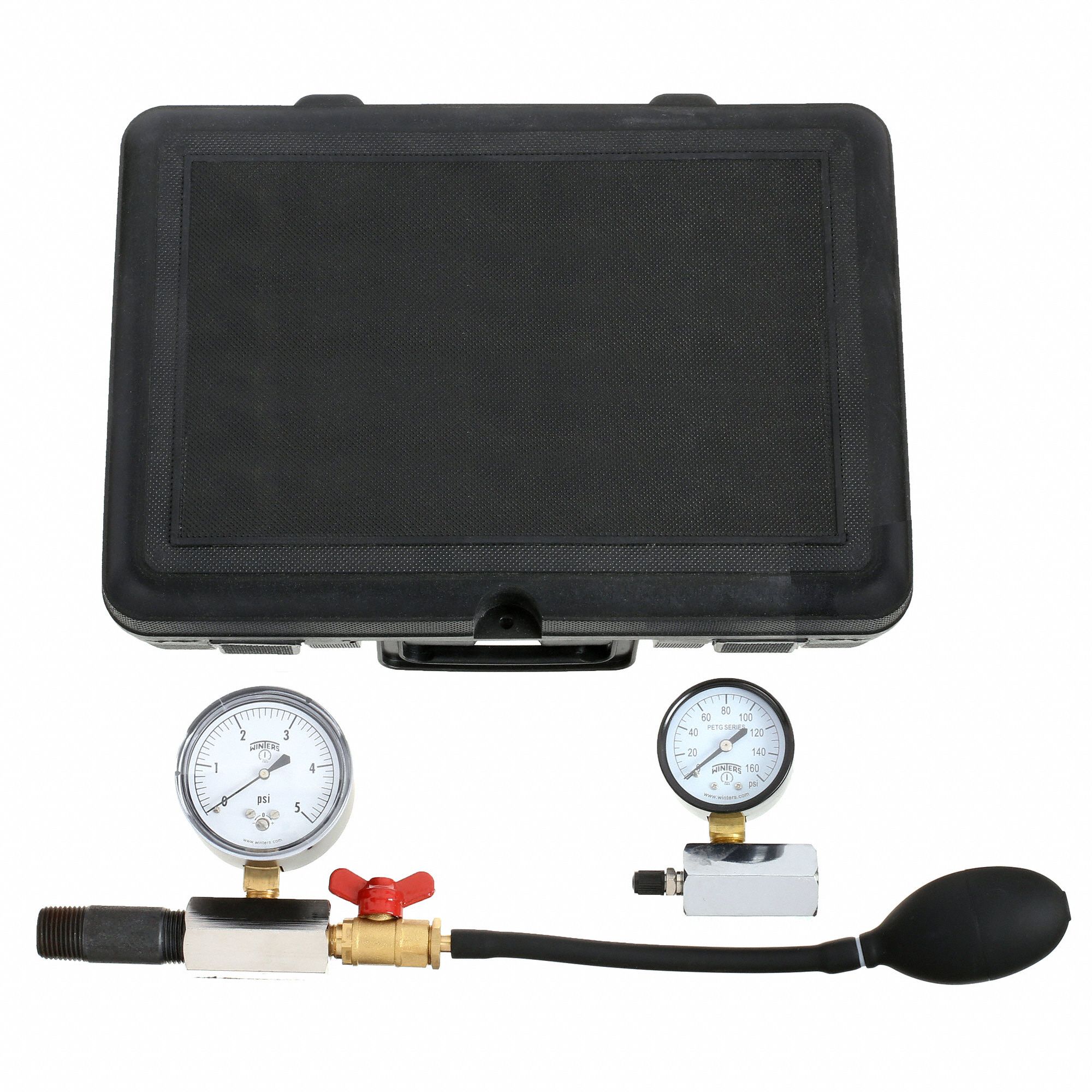 WINTERS Low Pressure Gas and Water Test Kit Gas Line Pressure Test Kit, Water/Gas, 0 to 5 psi