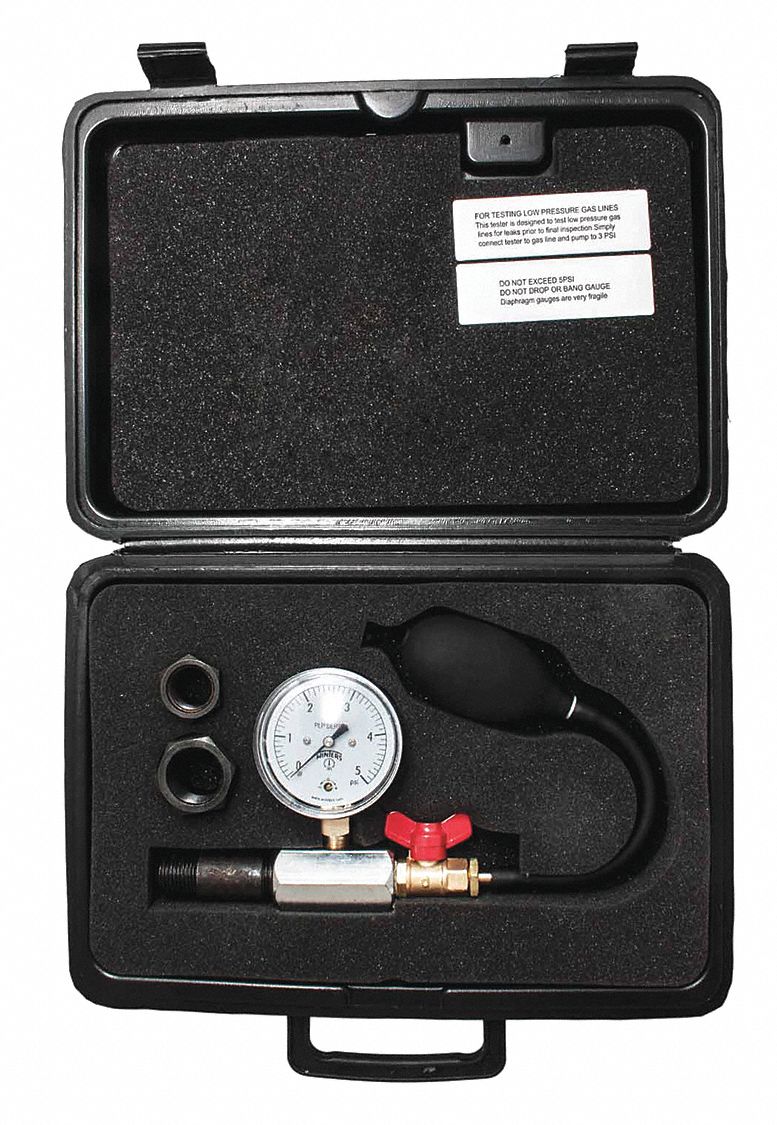 LOW PRESSURE GAS TEST KIT,0 TO 5 PSI