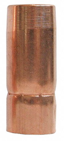 NOZZLE, TOUGH LOCK, ¾ IN, STRAIGHT, ⅛ IN RECESS, COPPER