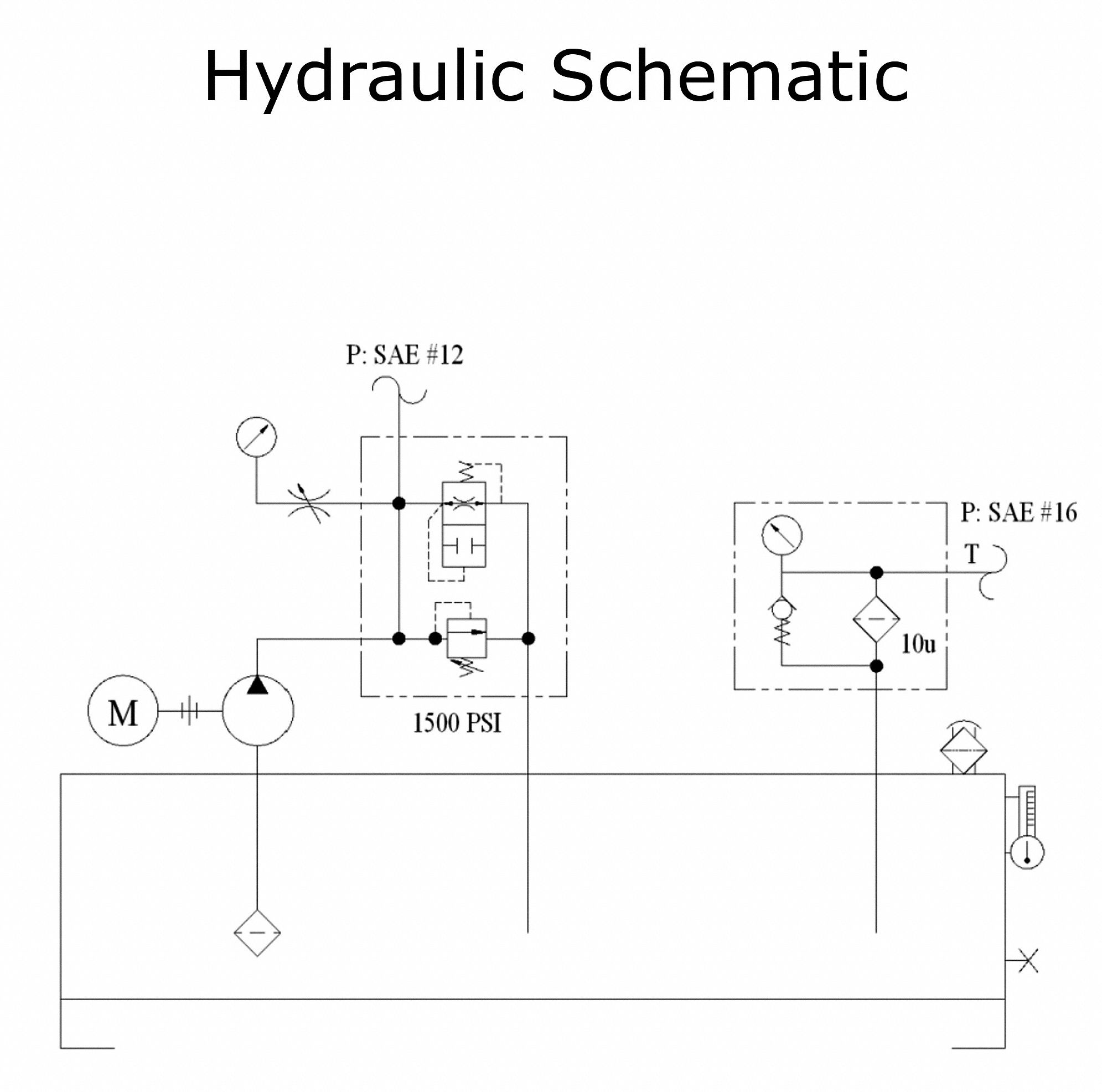 MONARCH Hydraulic Power Unit 10.5 gpm, 1,400 psi Max. Pressure, 10 hp