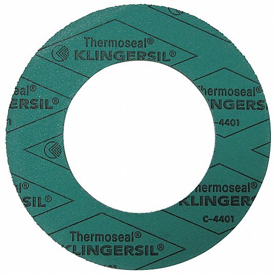 Flange Gasket: 3 in Pipe Size, 5 3/8 in Outside Dia., 3 1/2 in Inside Dia., 1/16 in Thick