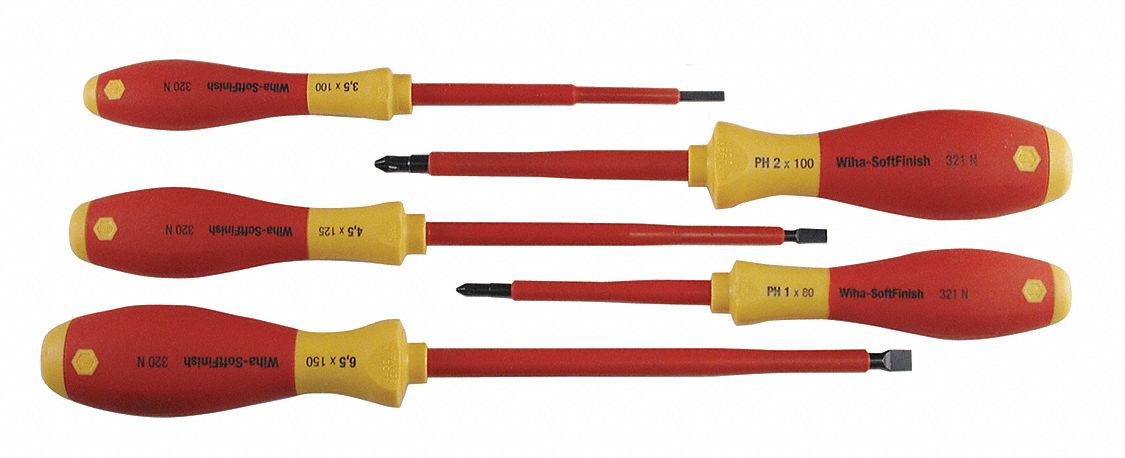 INS SCREWDRIVER SET,SLOT/PHILLIPS,5 PC