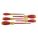 INSULATED SCREWDRIVER SET, 5 PIECES, PHILLIPS/SLOTTED TIP, 3 MM/4.5 MM/6.5 MM TIP SIZE