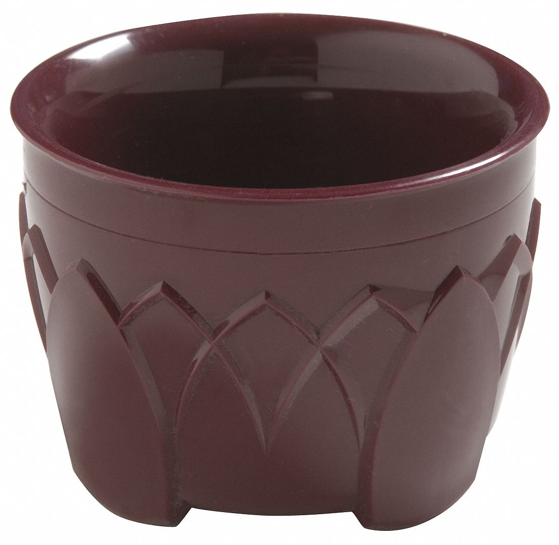 Small Bowl: Fenwick, Polypropylene, 5 oz Capacity, Cranberry, 3 1/2 in Dia, Red