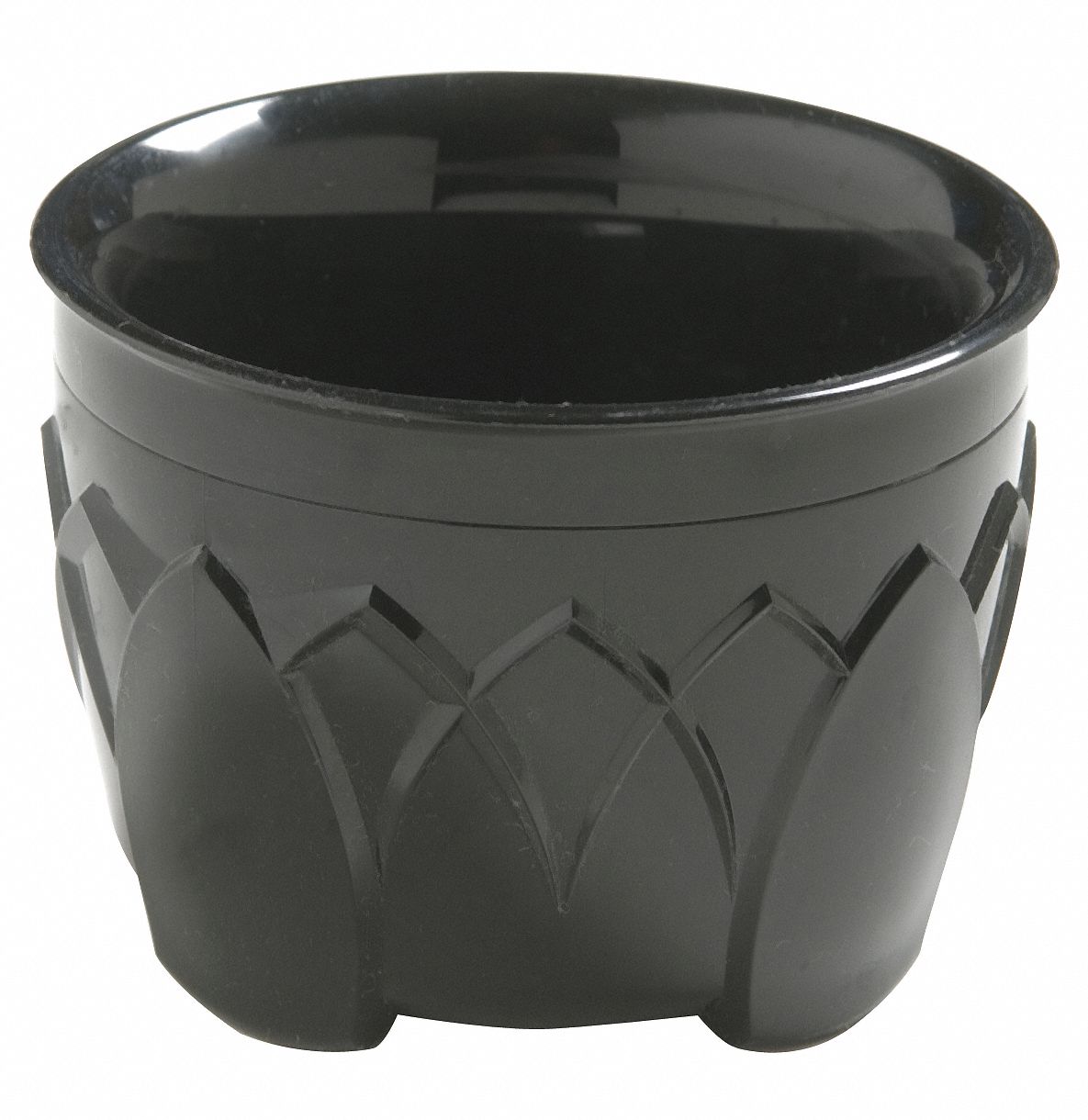 Large Bowl: Fenwick, Polypropylene, 9 oz Capacity, Onyx, 4 1/2 in Dia, Black