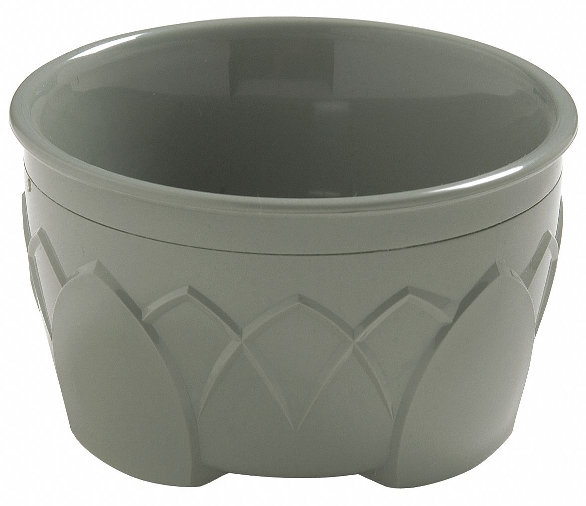 Large Bowl: Fenwick, Polypropylene, 9 oz Capacity, Sage, 4 1/2 in Dia, Green