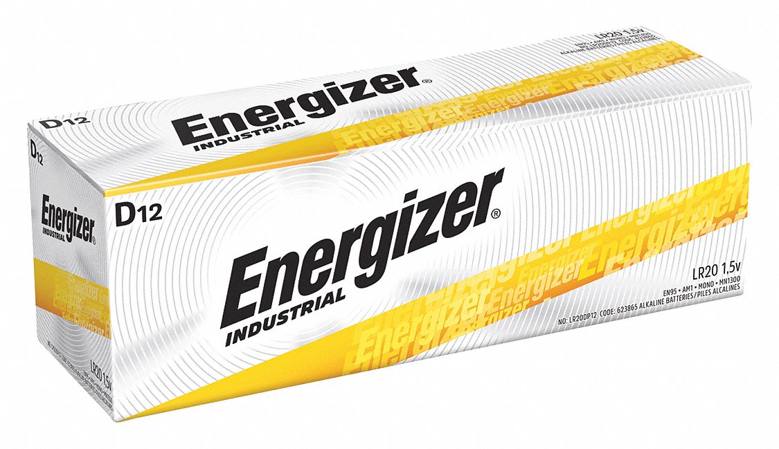 Pila alcalina 1,5 V LR20/D Energizer Industrial - Equipo de laboratorio