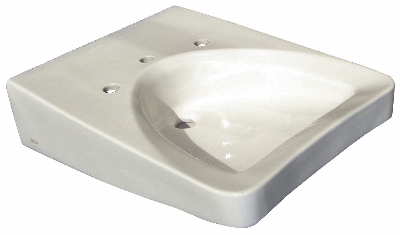 LAVATORY WHEELCHAIR SINK: AMERICAN STD, WHEELCHAIR USERS, WHITE, VITREOUS CHINA