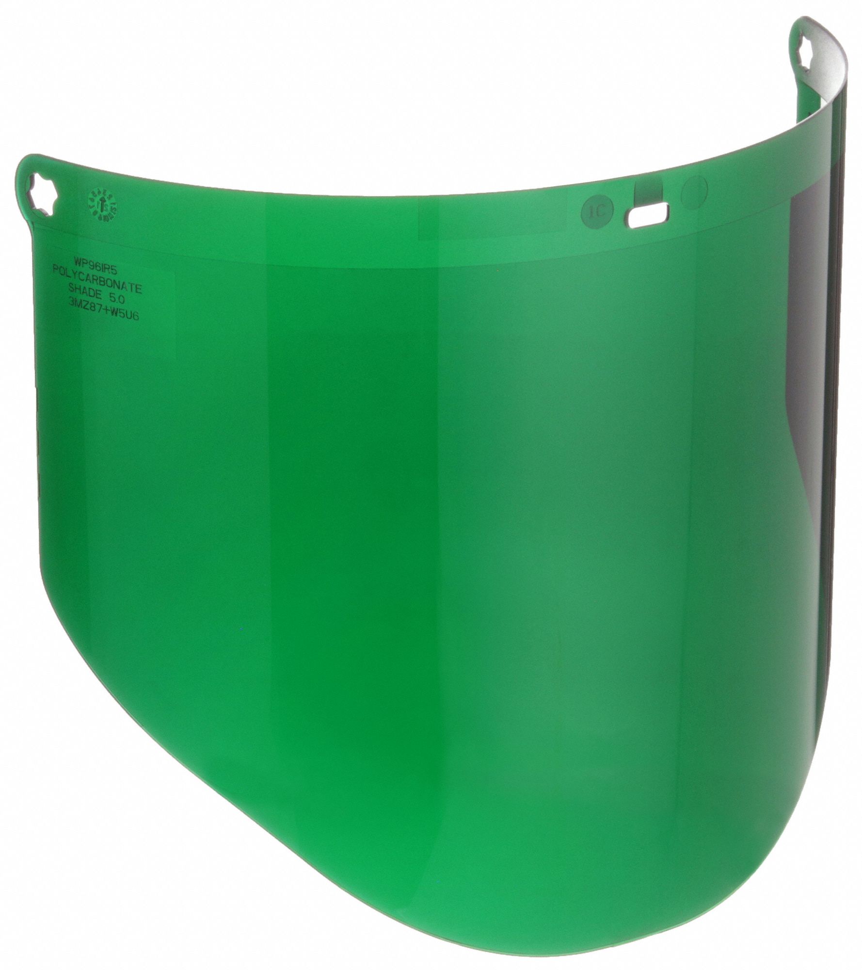 REPLACEMENT FACESHIELD WINDOW, W5, GREEN, PC, 14½ X 9 X 0.08 IN