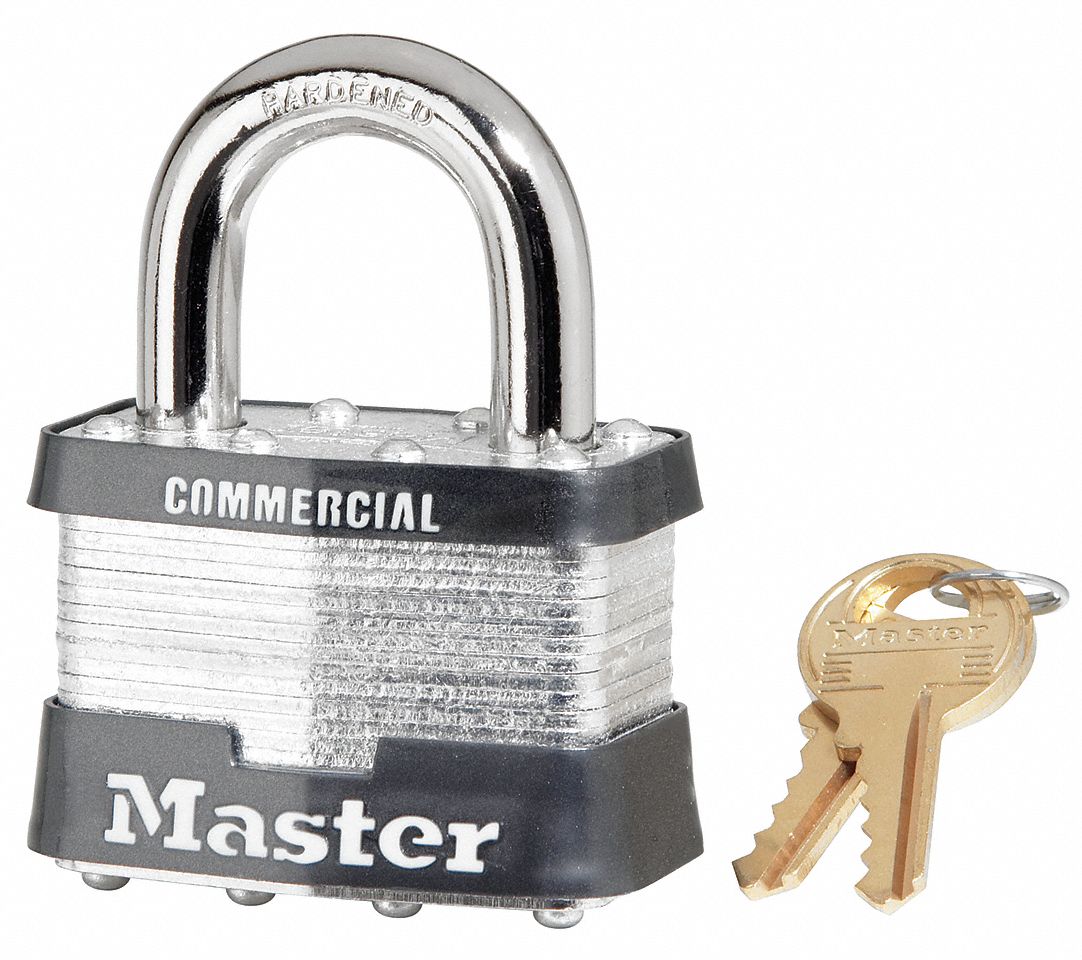 PADLOCK STL 2IN-4PIN MASTER KEYED