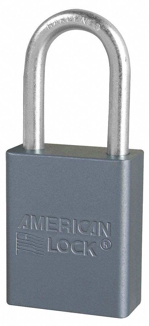 Padlock,KA,1-1/2 In H,5 Pin,Aluminum