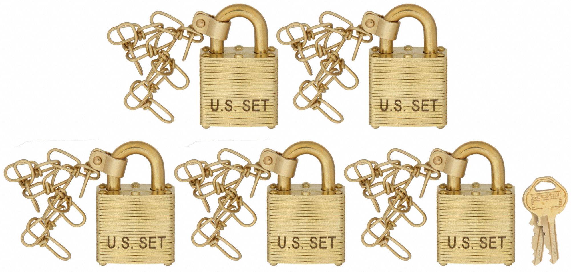Padlocks: 9/32 in Vertical Shackle Clearance, 5/8 in Horizontal Shackle Clearance, MASTER LOCK, 5 PK