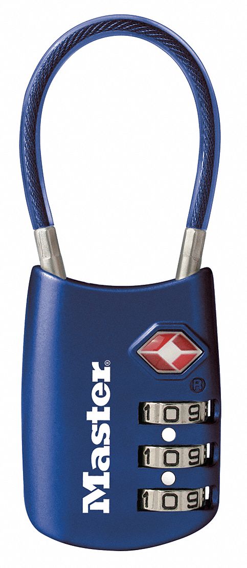 blue combination lock