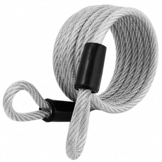 MASTER LOCK Security Cables, Coiled Cable Style, Cable Length 72 in