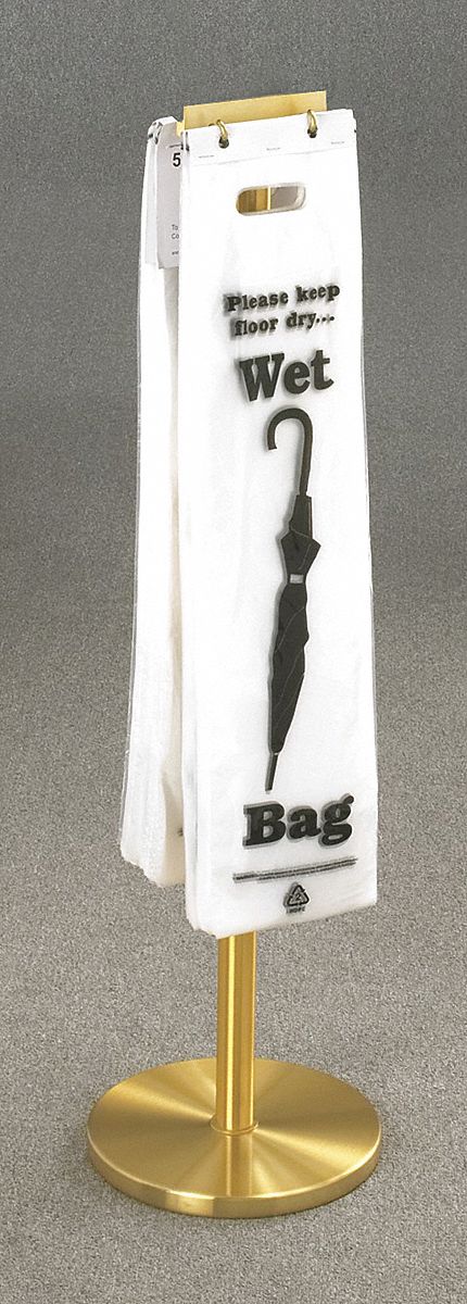 38W830 - Wet Umbrella Bag Holder Brass
