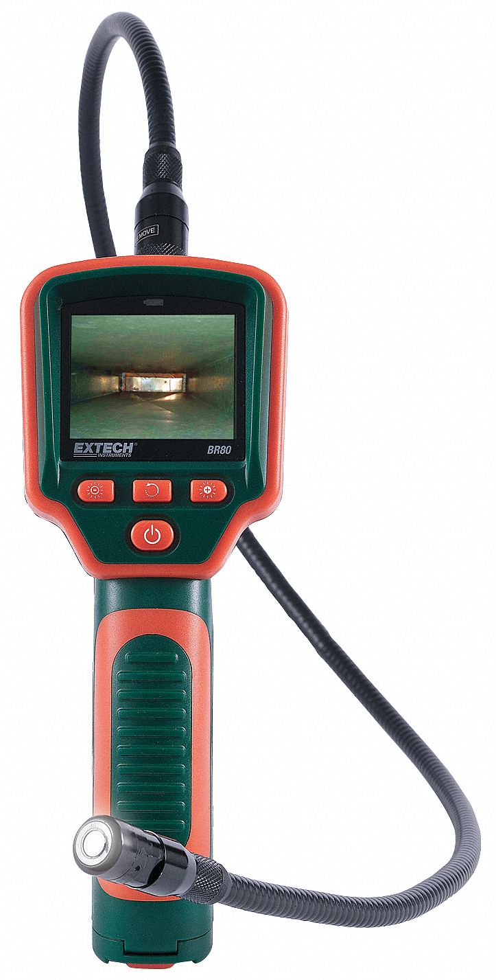 EXTECH Video Borescope, 2.4 In, 39 In Shaft 38W994BR80 Grainger