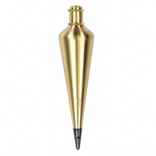 STANLEY, Brass, 1 lb Wt, Plumb Bob - 38WF29|47-974 - Grainger