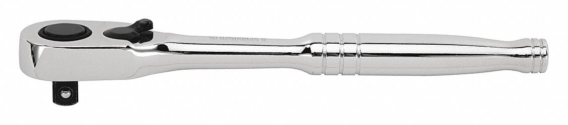 HAND RATCHET, 6 IN, CHROME, 1/4 IN