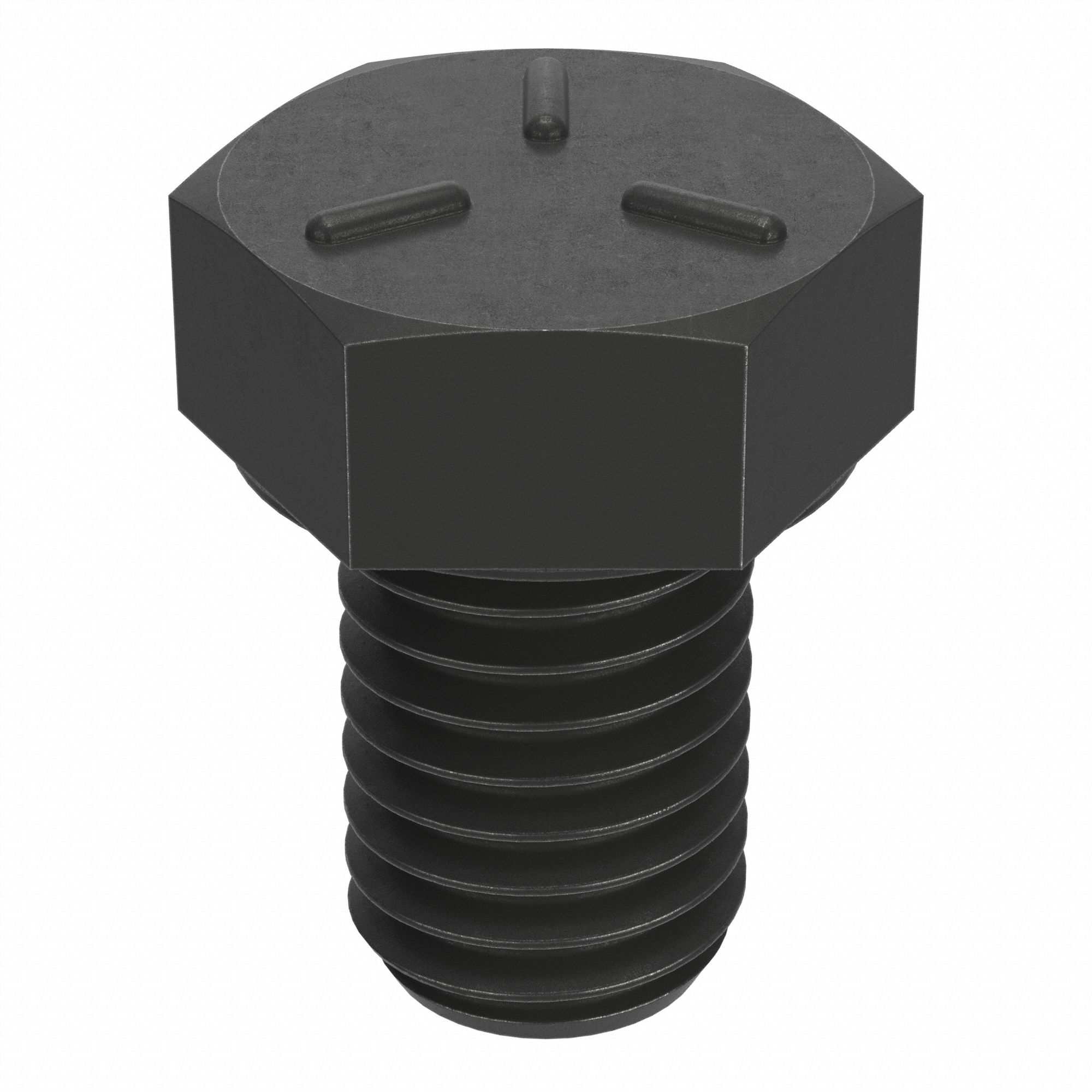 Hex Head Cap Screw: Steel, Grade 5, Black Oxide, 1/2"-13, Coarse, 3/4 in lg, Made in USA*, 25 PK