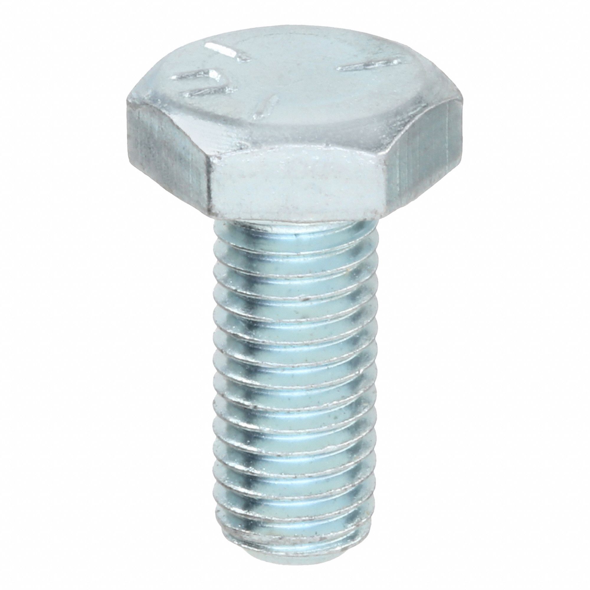 Hex Head Cap Screw: Steel, Grade 5, Zinc Plated, 1/4"-28, Fine, 5/8 in lg, Made in USA*, 100 PK