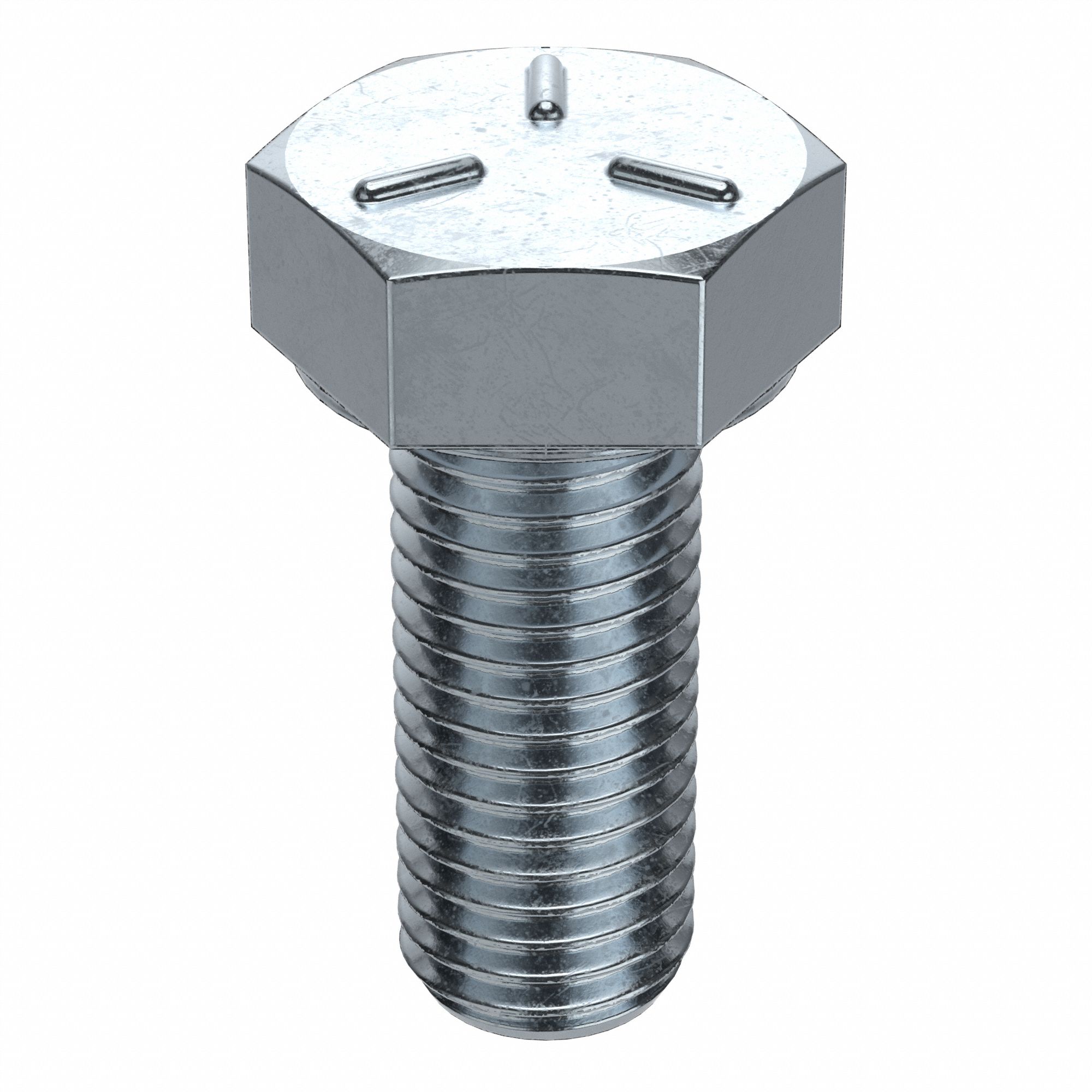 Hex Head Cap Screw: Steel, Grade 5, Zinc Plated, 5/16"-24, Fine, 3/4 in lg, Made in USA*, 100 PK