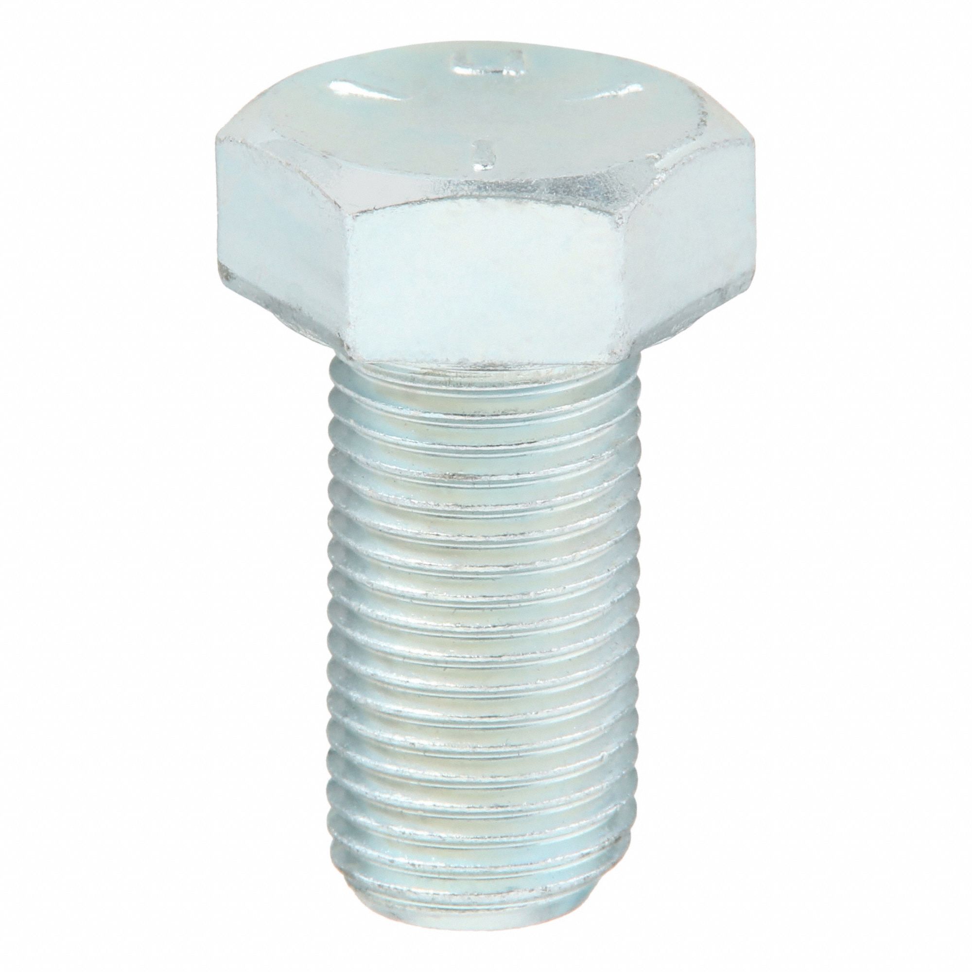 Hex Head Cap Screw: Steel, Grade 5, Zinc Plated, 1/2"-20, Fine, 1 in lg, Made in USA*, Inch, 25 PK