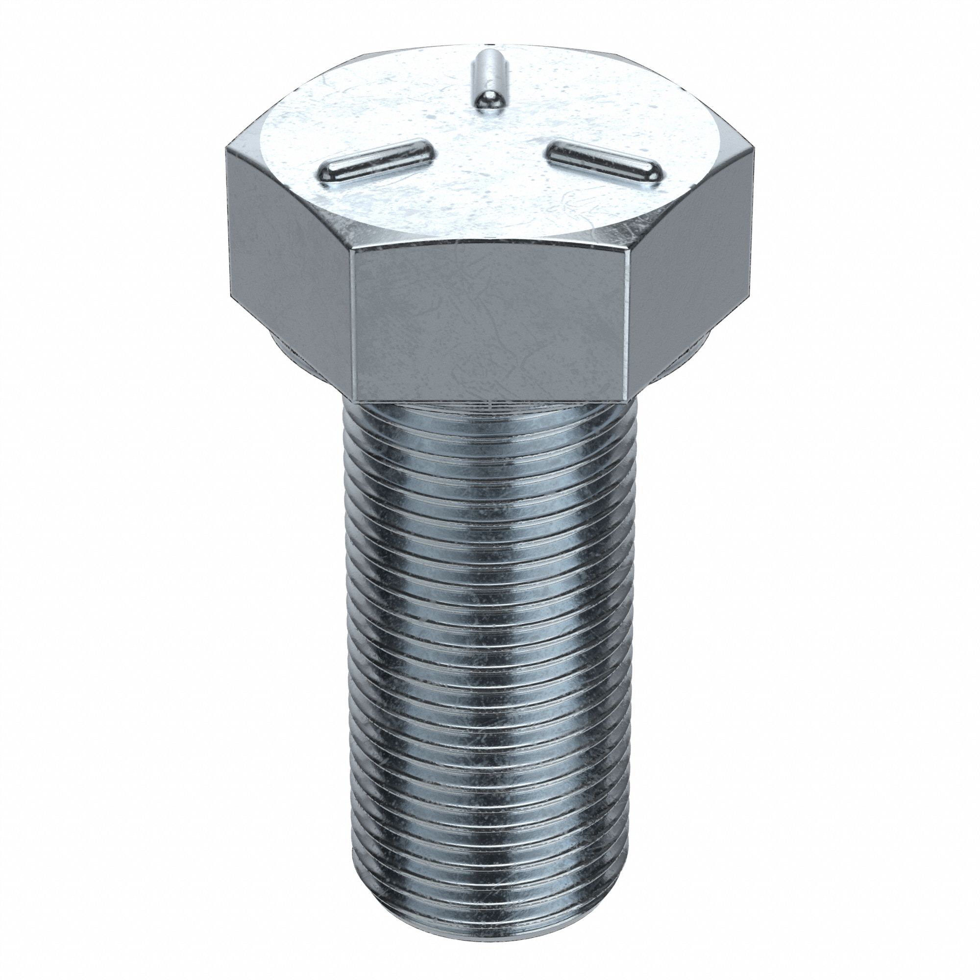 Hex Head Cap Screw: Steel, Grade 5, Zinc Plated, 7/8"-14, Fine, 2 in lg, Made in USA*, Inch, 5 PK