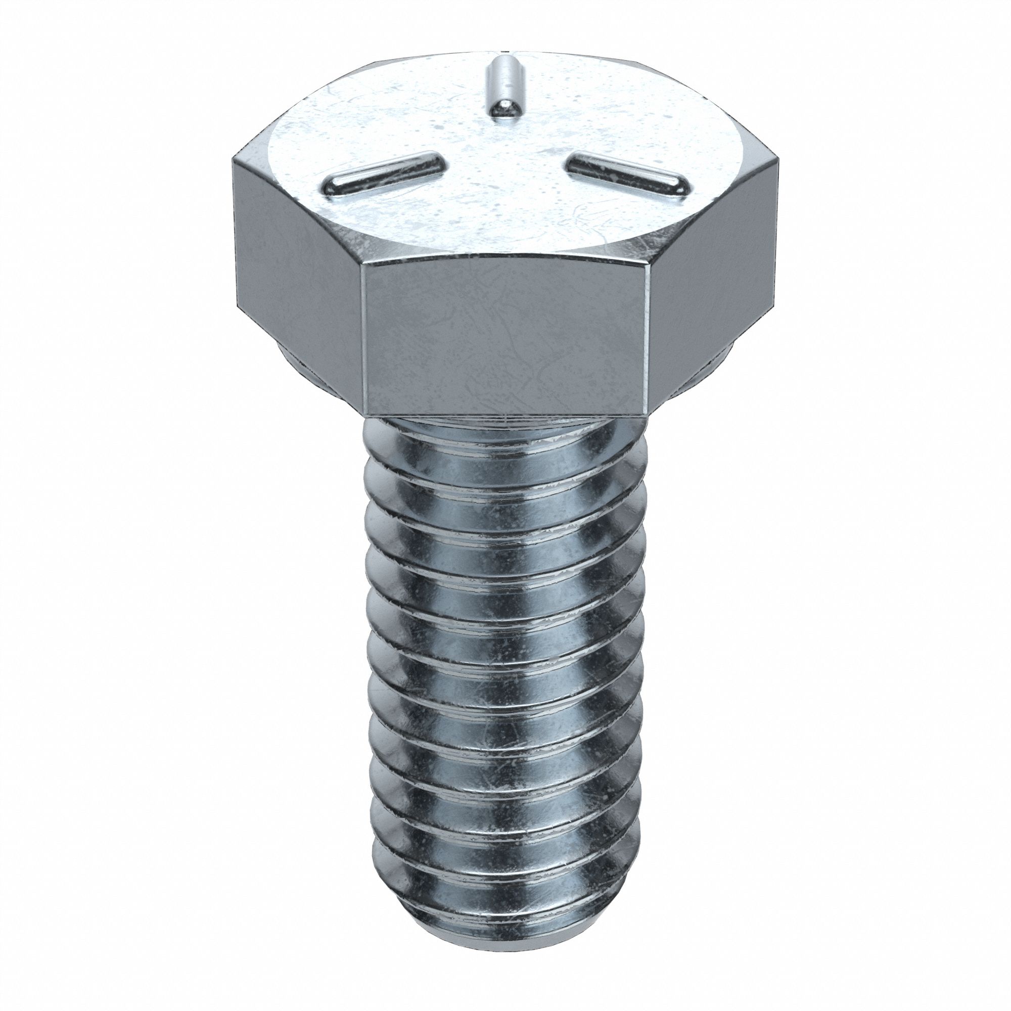 HEX HEAD CAP SCREW, STEEL, GRADE 5, ZINC PLATED, ¼"-20, COARSE, ¾ IN L, FULL THREAD, 100 PK