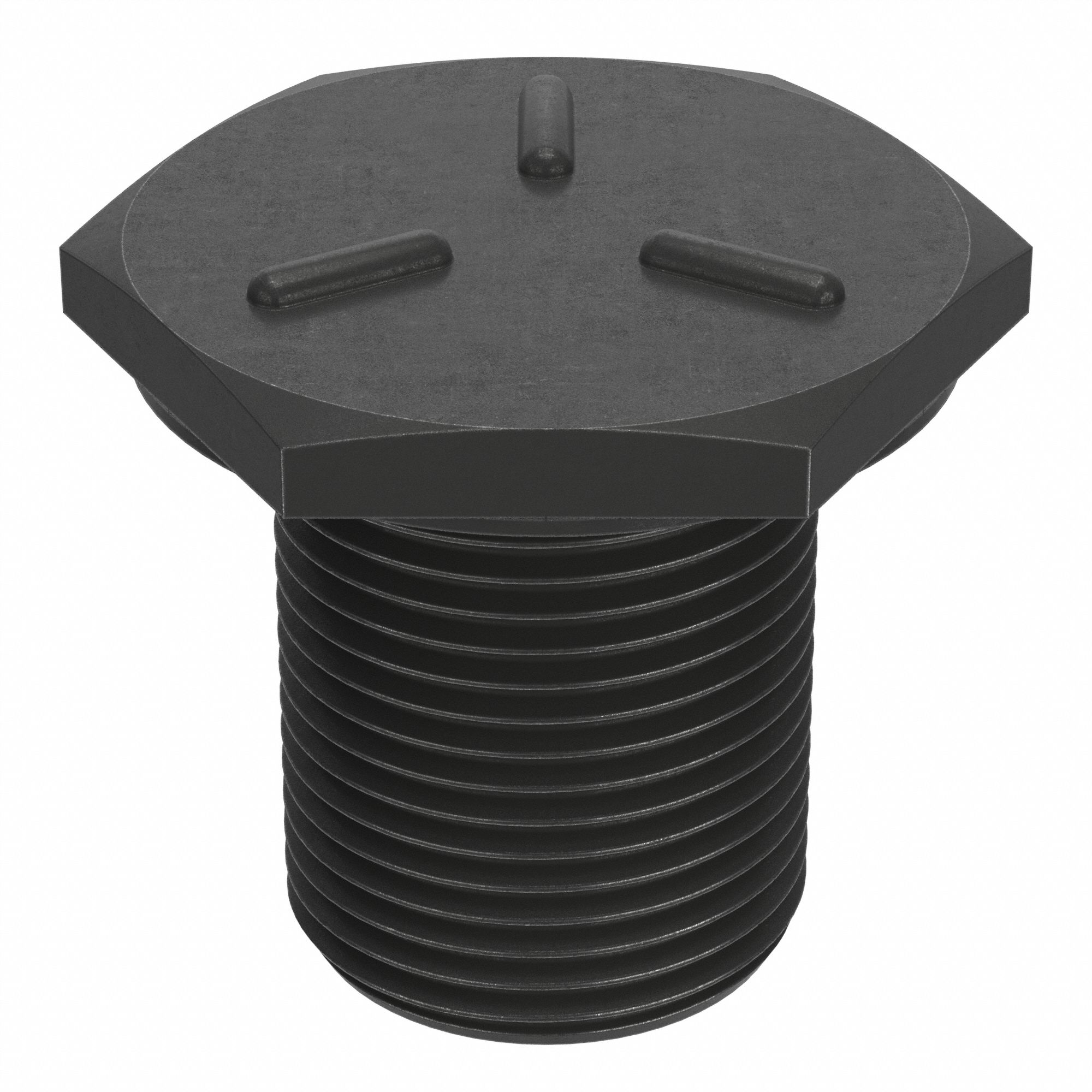 Hex Head Cap Screw: Steel, Grade 5, Black Oxide, 1"-14, Fine, 3 in lg, Made in USA*, Inch, 5 PK